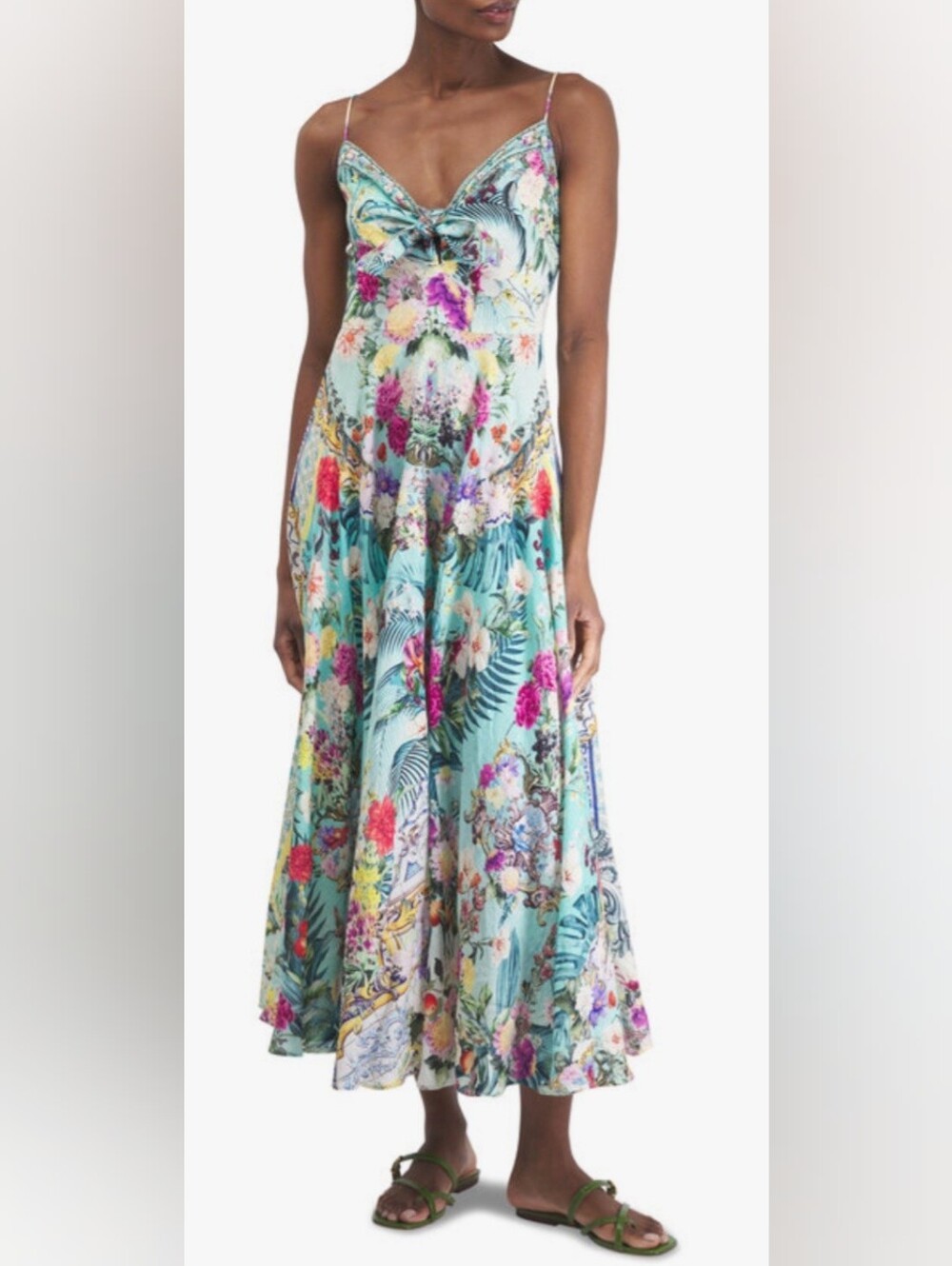 Camilla Garden Of Queluz  Tie- Front Maxi Dress Size S